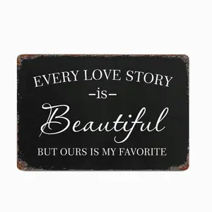 Inspirational Metal Tin Sign Waterproof Wall Decor Letter Metal Poster Plate Home Office Decor Gifts Large Tin Signs