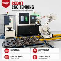 Bras robotisé CNC haute efficacité pour le chargement et le déchargement, ligne automatisée pour l'atelier de production de boîtiers de roulements