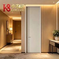Portes intérieures modernes en bois massif composite PVC, isolation acoustique, construction durable, garantie 1 an, école, salle à manger, chambre, hôtel