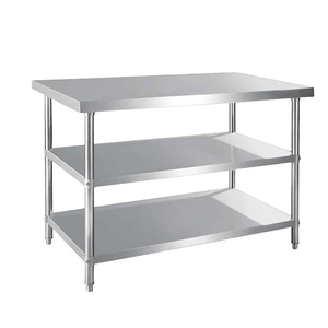 Mesa de Trabajo de Acero Inoxidable 304 de 3 Niveles - Mesa de Trabajo de Cocina de Grado Industrial con Estructura Resistente, Ideal para <span class=keywords><strong>Catering</strong></span>/Fábrica - Product Image 4