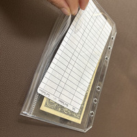 Pochettes transparentes à double poche YG pour feuilles mobiles, 6 trous, sans fermeture éclair, pour documents, sacs de classement scellés, enveloppes de budget en PVC