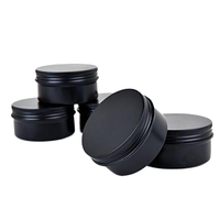Fourniture abondante de boîte en étain en aluminium de 0.2-0.3mm d'épaisseur substrat rond boîtier en métal noir en fer modèle d'emballage alimentaire écologique peut