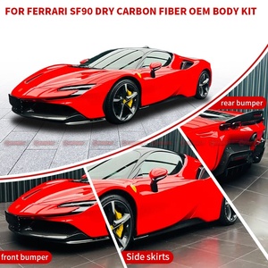 Nuevo Kit de Carrocería de Fibra de Carbono Seca Estilo OEM para Ferrari SF90, Alerón Delantero y Trasero, Faldones Laterales, Ventilaciones - Product Image 3