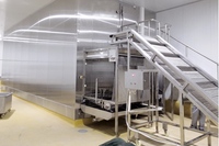Industriële snelvriesmachine met vloeibaarbed voor de productie van bevroren voedsel (fruit, groenten, granen, snacks)