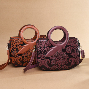 Customized Fashion Flower Printed Bag Ladies Women Shoulder Bags Pu Leather <b>Tote</b> Handbag Bag for Dropshipping - Product Image 3