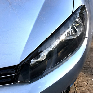 Carbon Fiber Trim Strips For Volkswagen Golf 6 Headlight Brows ABS Material Glue Or Screw Installation - Product Image 1