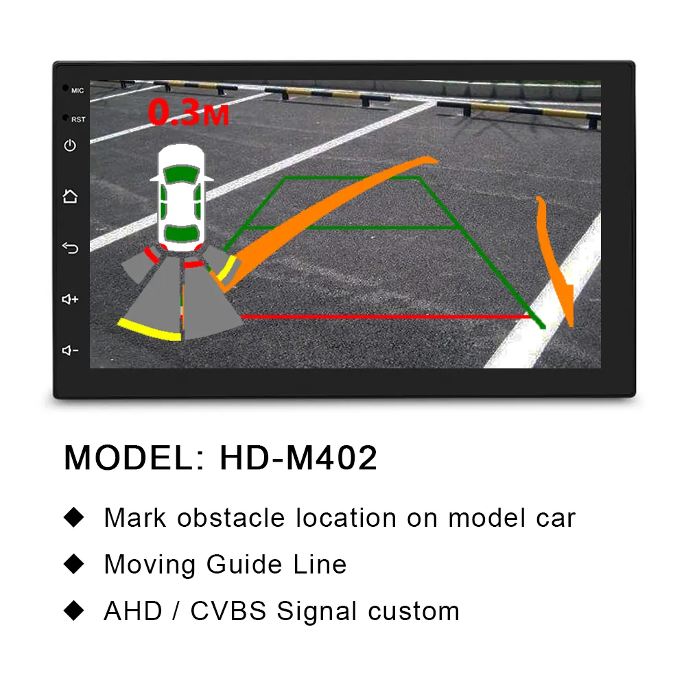 CVBS Night Vision car sensor de estacionamento Inteligente sistema de detecção de Estacionamento back up camera android player do carro invertendo sistema de apoio