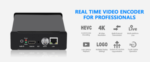 Codificador de Transmisión de Video H.265 HEVC H.264 AVC 4k HD HDMI SDI a IP, Codificador de Transmisión en Vivo RTMP SRT - Product Image 3