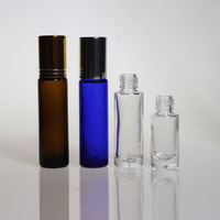 Bouteille en verre de parfum d'huile essentielle de forme plate de 5ml 6ml 10ml avec le chapeau en métal pour la surface sérigraphiée par diffuseur Roll-On