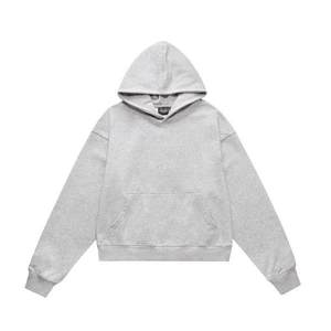 ผู้ผลิต H5525 จำหน่ายส่งเสื้อฮู้ดดี้ผ้าฝ้ายเฟรนช์เทอร์รี่แบบเรียบ 350 กรัม 100% สำหรับผู้ชายและผู้หญิง - Product Image 5