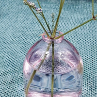 Fournisseur direct d'usine, vase à fleurs séchées hydroponique miniature de style européen en verre borosilicate de haute qualité, surface peinte à la main