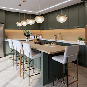 Isole da <span class=keywords><strong>Cucina</strong></span> per Esterni in Legno Massello <span class=keywords><strong>Verde</strong></span> Stile Americano Vintage, Personalizzate e Completamente Assemblate in Fabbrica - Product Image 1