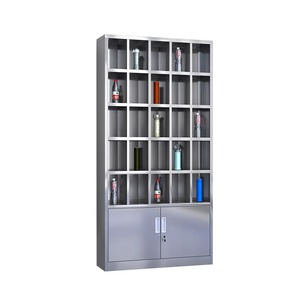 Gabinete de Acero Inoxidable para Vasos de Agua, 6 Niveles, Múltiples Compartimentos, Almacenamiento para Oficina, Portavasos para Té y Agua - Product Image 3
