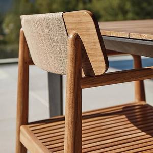 Outdoor <strong>Teak</strong> Leisure <strong>Table</strong> and Chair Set Open-Air Courtyard Garden Balcony Anti-Corrosion Solid Wood Long <strong>Table</strong> - Product Image 4