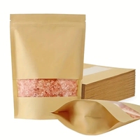 Sachet Doypack Personnalisé en Papier Kraft Sécurisé avec Fermeture Ziplock et Fenêtre pour Emballage Alimentaire (Noix, Bonbons, Fruits Secs)