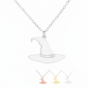 Chapeau de sorcière d'Halloween Collier en argent sterling 925 40 + 5 cm - Product Image 1