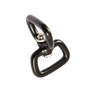 Aluminum D Ring Carabiner Double Eye Swivel Rings For Outdoor Climbing