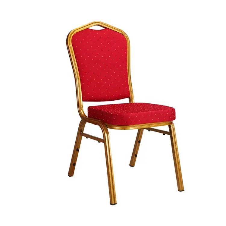 Gold red stacking wedding Used Banquet hall chair