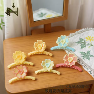 Pinces à cheveux en forme de rose Zi, 10 cm, en plastique, style doux pour femmes, 2 par couleur - Product Image 4