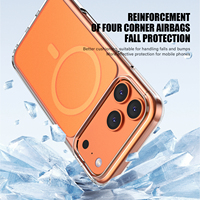 Casing Magnetik Mewah dengan Paduan Warna untuk iPhone 17 16 15 Pro Max, Tahan Banting, Dilengkapi Lubang Tali Gantungan Ganda, Pelindung Belakang Warna Asli
