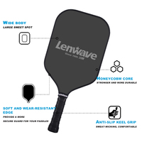 Conception durable épaisse crue de haute performance de la palette 14mm de Pickleball de fibre de carbone