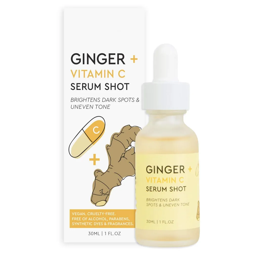 Serum Herbal Organik Menjaga Kulit Mencerahkan Bintik Hitam Vegan Kunyit Vitamin C Serum Wajah