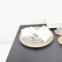 Assiettes rondes transparentes en plastique pour restaurant, mariage, décoration, vente en gros, 13 pouces