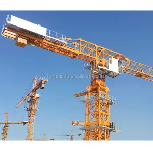 6tons 55m jib small tower crane, flat top climbing tower crane