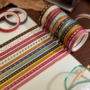 ชุดเทป Washi แถบสีบรอนซ์และกระดาษบางใหม่สติกเกอร์ตกแต่งด้วยมือแบบสร้างสรรค์20ม้วน - Product Image 2
