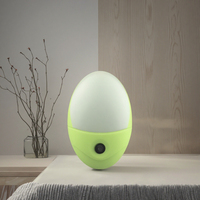 Veilleuse LED A58 à brancher avec capteur crépusculaire, designs minimalistes pour chambre à coucher en plastique jaune/bleu/blanc