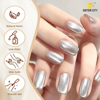 Vernis Gel Magnétique Œil de Chat Personnalisé avec Logo, Gellac Étoilé OEM ODM 15ml, Gel UV Longue Durée pour Manucure Professionnelle