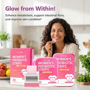 Bandes de probiotiques personnalisées pour femmes, à dissolution rapide, améliorant le métabolisme, complément alimentaire pour soutenir la santé digestive, bandes orales - Product Image 1