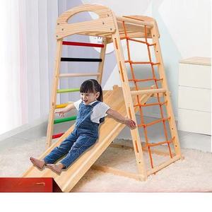 Wooden Climbing <b>Frame</b> Indoor Play Structure For Kids With Rings And Ladder Unisex Toy - Product Image 2