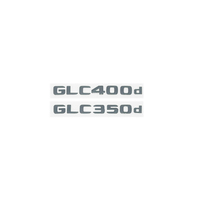 Emblème 3D en ABS chromé/noir pour Mercedes GLC X253 - GLC260/GLC300/GLC350/GLC220d/GLC350e 4MATIC Autocollant de logo de coffre