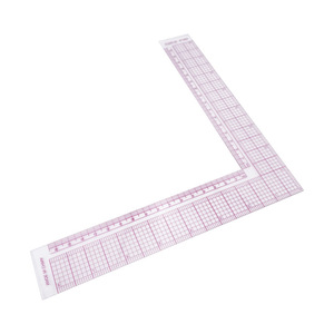 Regla de ángulo recto 5808 tipo L de metal para la elaboración de patrones de costura - Product Image 3