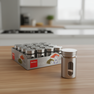 Metaltex Spice Shakers 16 Pack Stainless Steel With <b>Window</b> For Kitchen Use - Product Image 3