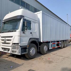 中古HOWOコンテナ輸送車12輪貨物積載車9.6メートルボックスタイプトラックの販売 - Product Image 3