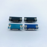MINI D USB d-sub DB22 VGA macho 22 pin d-sub 22 p dB socket ángulo recto/conector vertical