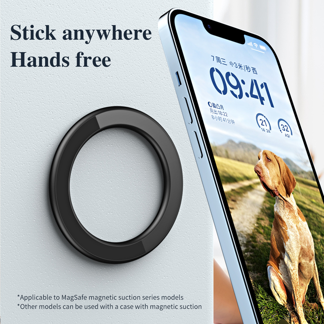 Stick Anywhere Cell Phone Holder Magnetic Suction Ring Phone Ring Holder for iPhone 15