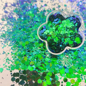 Polvo brillante grueso no tóxico respetuoso con el medio ambiente al por mayor para decoraciones navideñas producto a granel - Product Image 2