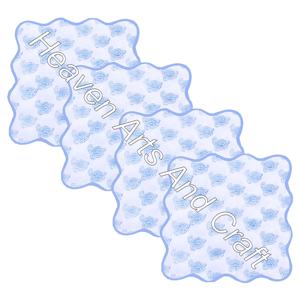 100% Cotton Dinner Table Scallop Napkins Set 100% Cotton Made Premium Quality Table Napkin Hem Stitch Indian Hand Block Printed - Product Image 4