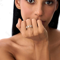 Gemnel 925 argent cercle grappe diamant bague Zircon large or blanc bague de mariage de luxe
