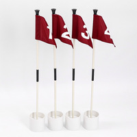 Mini bâton de drapeau vert de putting de pratique de golf d'arrière-cour avec la tasse de poteau de trou