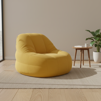 Fauteuil Confortable en Tissu, Fauteuil Poire Inclinable pour Appartement et Villa, Salon, Chambre à Coucher, Design Moderne