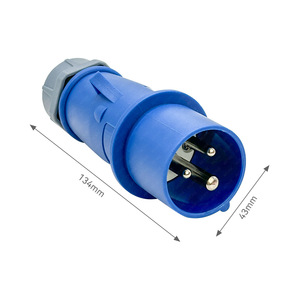ปลั๊กกันน้ำอุตสาหกรรม 3 ขา 16A IP44 ขั้วต่อไฟฟ้าพลาสติกสำหรับภายนอกอาคาร 380V มาตรฐานการต่อสายดิน - Product Image 2