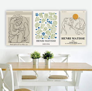 Affiches sur toile bohèmes personnalisées modernes, style <span class=keywords><strong>Matisse</strong></span>, portrait linéaire, art mural sur toile, peinture pour la décoration murale <span class=keywords><strong>de</strong></span> la chambre à coucher - Product Image 4