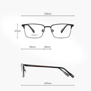 แว่นตา Danda Eyewear กรอบไทเทเนียมแท้ทรงสี่เหลี่ยม น้ำหนักเบา ป้องกันแสงสีฟ้า สำหรับทุกเพศ สไตล์ธุรกิจ - Product Image 3