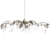 Nouveau Design intérieur salon salle à manger décoration laiton couleur branches florales style artisanal rétro lustre en verre de cuivre