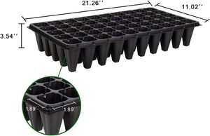 Bac de semis en plastique robuste, motif carré, épais et durable, capacité de 18 pintes pour la germination, micro-légumes, serre, légumes - Product Image 4