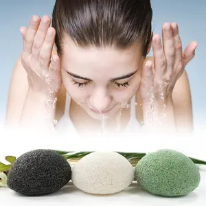 Éponge Konjac de nettoyage du visage, outil de cosmétique, ronde, haute qualité, 1 pièce